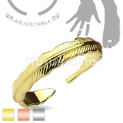 Adjustable Toe Ring/Mid Ring Tribal Feather