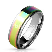 Rainbow Spinner Center Stainless Steel Ring