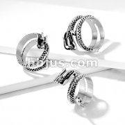 Coiled Dragon Stainless Steel Casting Rings