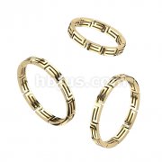 Gold Maze Cut Out Stainless Steel Ring