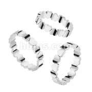 Linked Heart Stainless Steel Ring