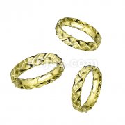 Gold Braided Knot Stainless Steel Ring