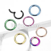 PVD OverHigh Quality Precision 316L Surgical Steel Hinged Segment Hoop Rings 