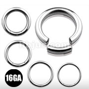 16G 316L S. Steel Segment Rings 80pc Pack (20pcs x 4 lengths, 5/16