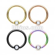 80 Pcs Jeweled Ball Captive Bead Ring IP Over 316L Surgical Steel Mix Bulk Pack (20 Pcs x 4 colors)