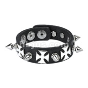 Wristband Leather W/ Celtic Cross and Spike