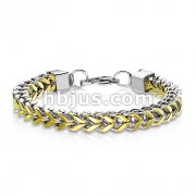 Box Weave Chain Link Stainless Steel Bracelet
