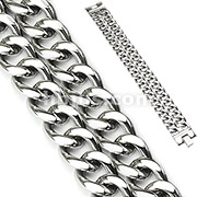Dual Band Stainless Steel Bracelet