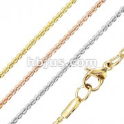 Stainless Steel Chain Necklace with Lobster Clasp