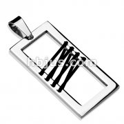 Leather Strings 316L Stainless Steel Pendant 
