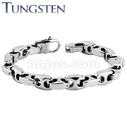 Anchor Link Tungsten Carbide Chain Bracelet