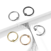 Implant Grade Titanium Fixed Captive Bead Ring for Cartilage and Nose
