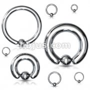 100pcs of 316L Surgical Steel Captive Bead Ring