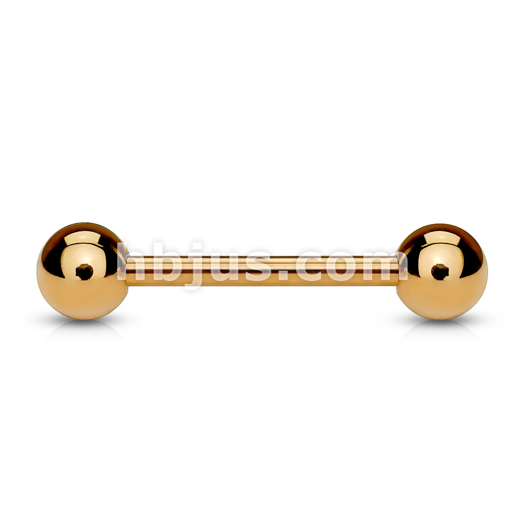 Rose Gold IP Over 316L Surgical Steel Basic Barbell