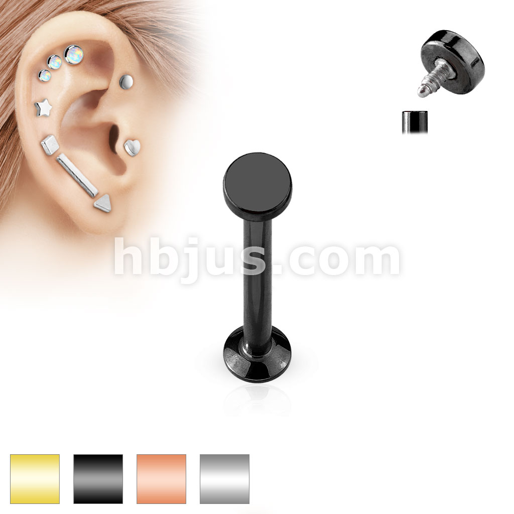 Internally Threaded Round Top Surgical Steel Labret Internally Threaded Round Top Surgical Steel Labret