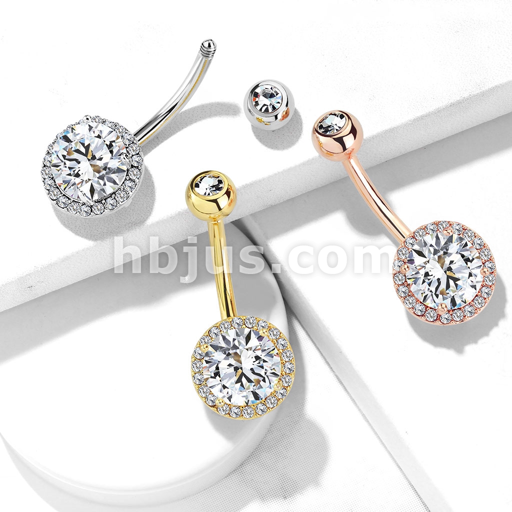 Butterfly Fairy with 3 Layered CZ Drop Belly Button Navel Ring Butterfly Fairy with 3 Layered CZ Drop Belly Button Navel Ring