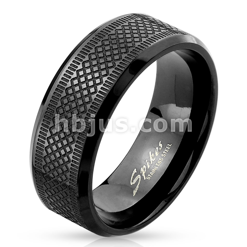 Spikes stainless steel ring with diamond 2025